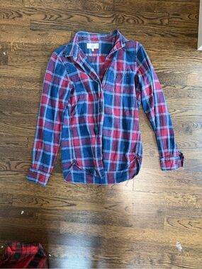 Jack Spade Blue and Red Plaid Shirt - Small